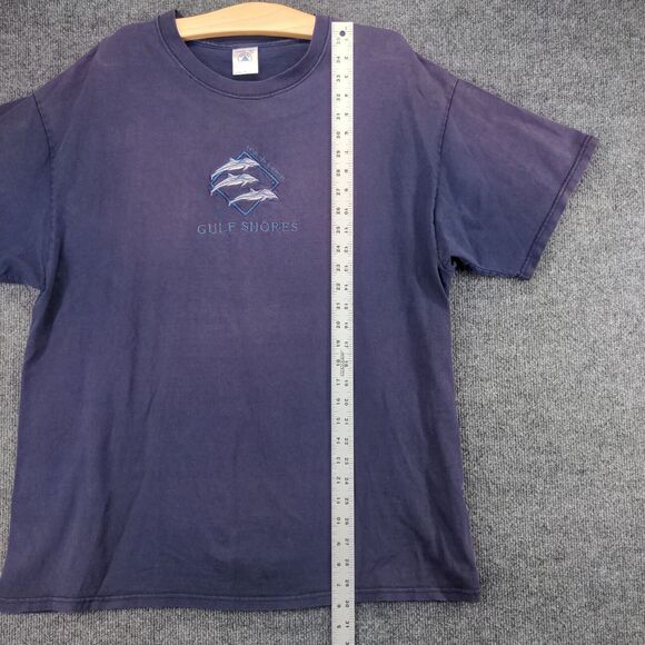 Delta Magnum Weight T-Shirt Tee Blue Size XL Crew Neck Short Sleeve Gulf Shores - Picture 10 of 12